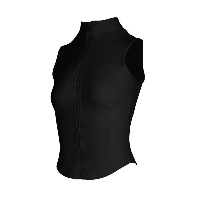 Sporta veste bez piedurknēm ar rāvējslēdzēju