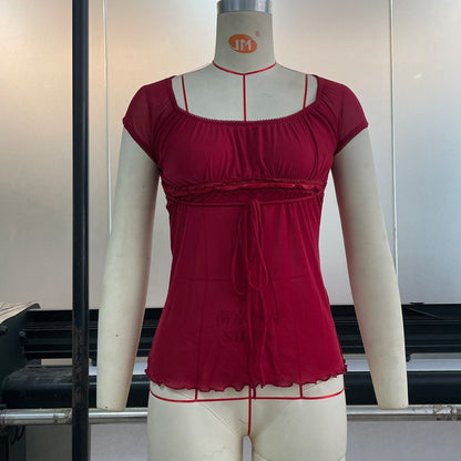 Tīkla mežģīņu krekls 