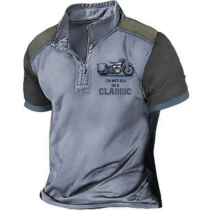 Vintage īsroku vīriešu polo krekls 